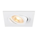 SLV New Tria 75 Spot Aluminium Weiß Quadrat | Ausschnitt 75mm - Geeignet für 1x GU10 
