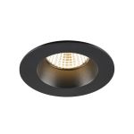 SLV New Tria 68 Spot Aluminium Schwarz Rund 8.3W 500lm 38D - 930 Warmweiß | Ausschnitt 68mm -  Höchste Farbwiedergabe - Dimmbar 